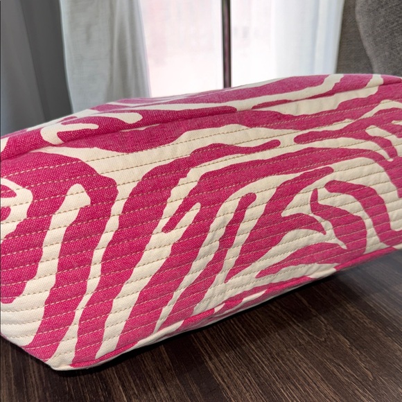 Dooney & Bourke denim Zebra  Tote pink and white - Picture 10 of 16